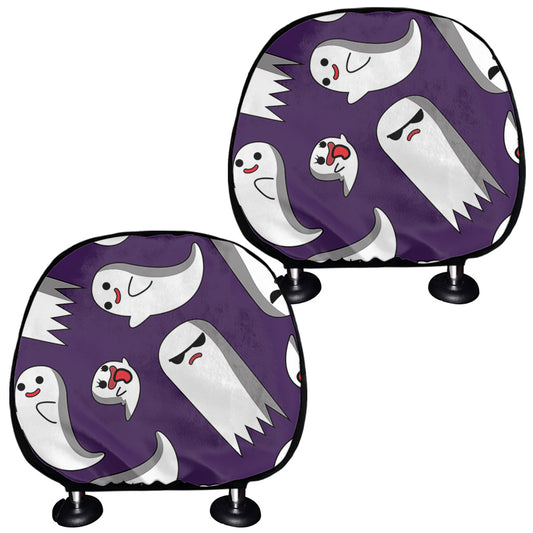 Cartoon Ghost Pattern Print Car Headrest Covers