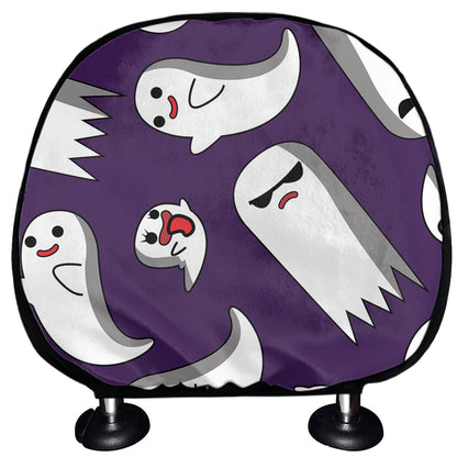 Cartoon Ghost Pattern Print Car Headrest Covers