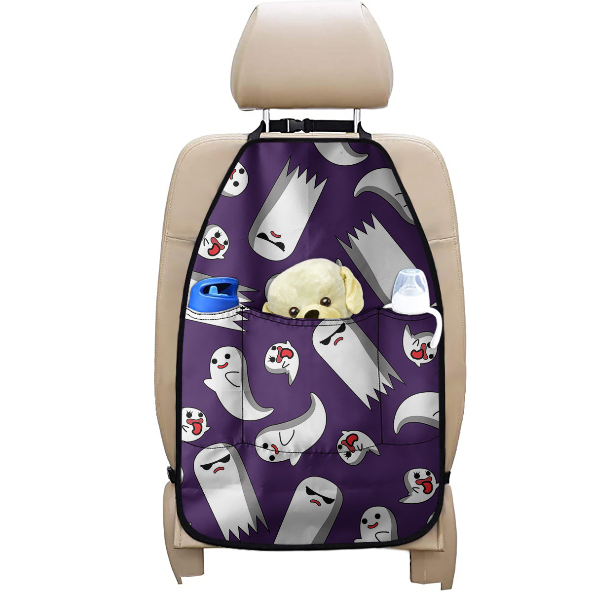 Cartoon Ghost Pattern Print Car Seat Organizers