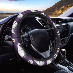 Cartoon Ghost Pattern Print Car Steering Wheel Cover