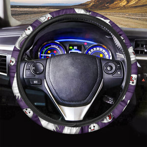 Cartoon Ghost Pattern Print Car Steering Wheel Cover