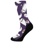 Cartoon Ghost Pattern Print Crew Socks