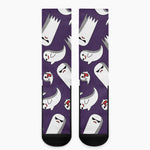 Cartoon Ghost Pattern Print Crew Socks