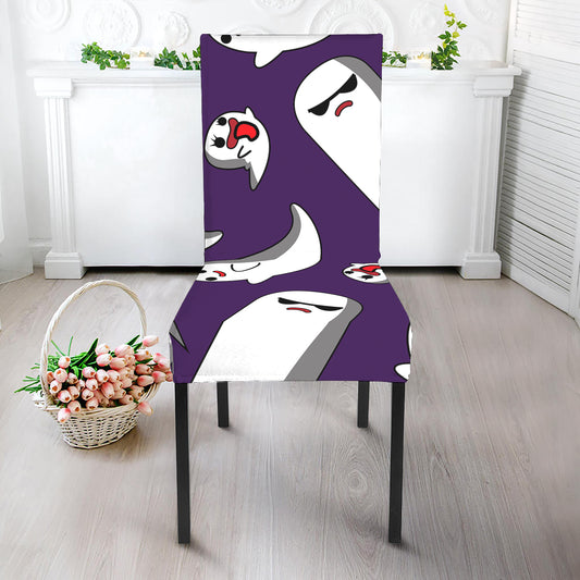 Cartoon Ghost Pattern Print Dining Chair Slipcover
