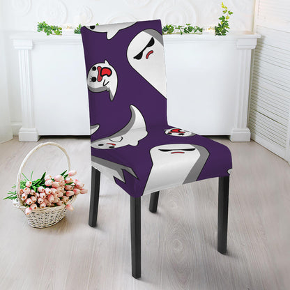 Cartoon Ghost Pattern Print Dining Chair Slipcover