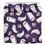 Cartoon Ghost Pattern Print Duvet Cover Bedding Set