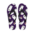 Cartoon Ghost Pattern Print Flip Flops