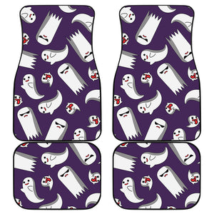 Cartoon Ghost Pattern Print Front and Back Car Floor Mats