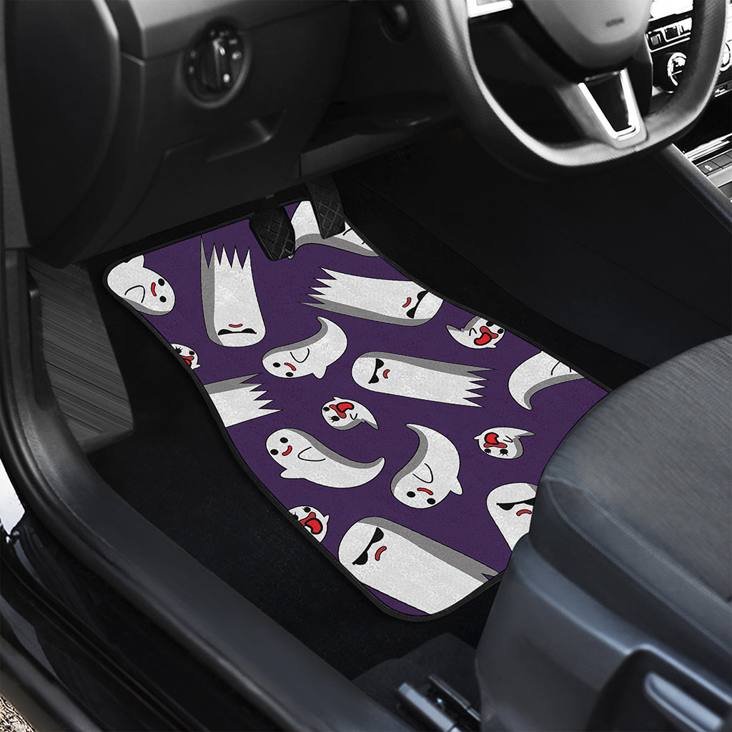 Cartoon Ghost Pattern Print Front and Back Car Floor Mats