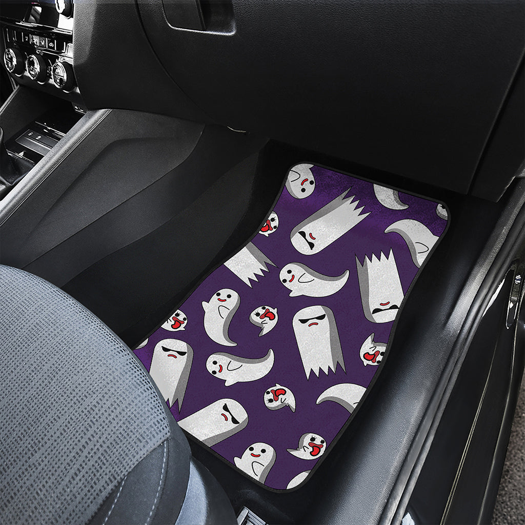 Cartoon Ghost Pattern Print Front and Back Car Floor Mats