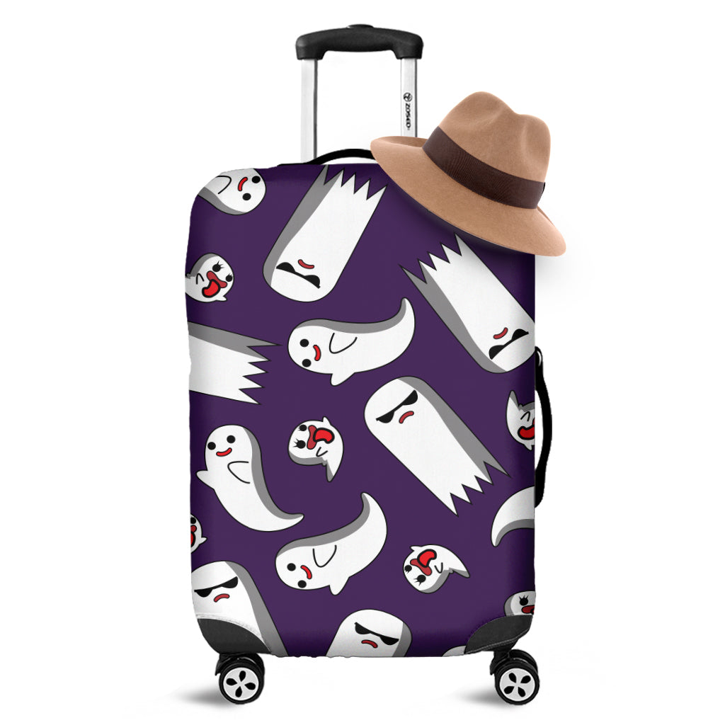 Cartoon Ghost Pattern Print Luggage Cover