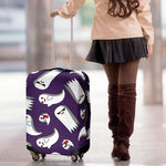 Cartoon Ghost Pattern Print Luggage Cover