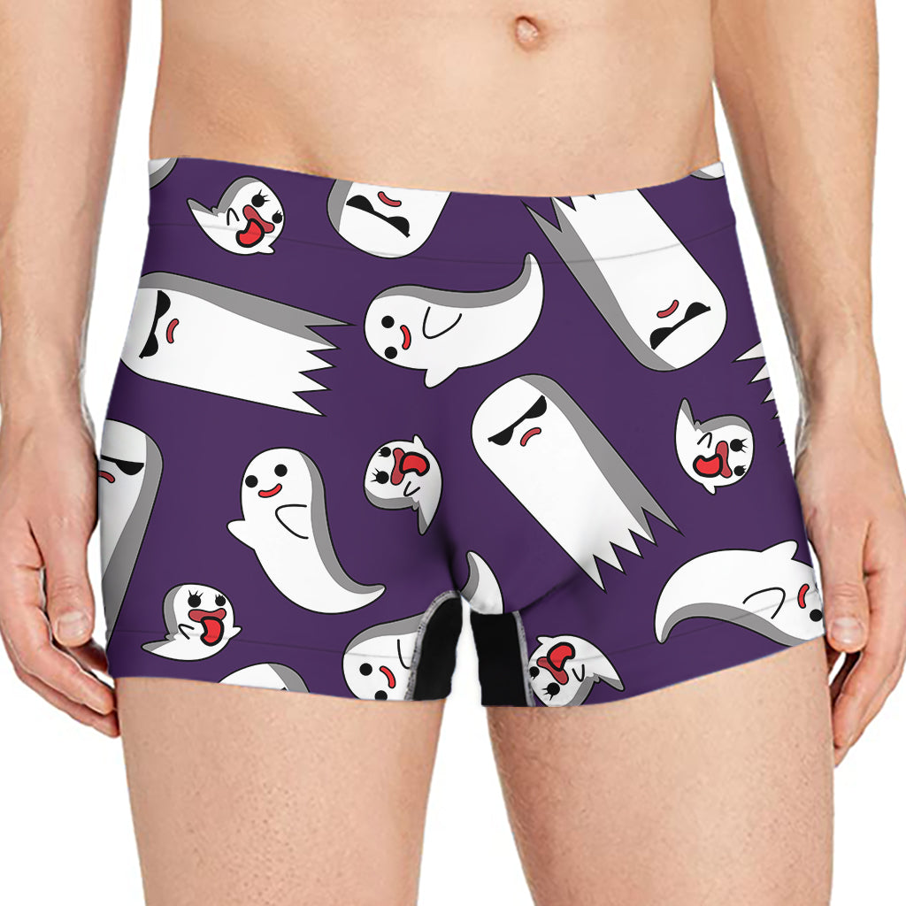Cartoon Ghost Pattern Print Men's Boxer Briefs