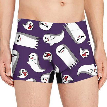 Cartoon Ghost Pattern Print Men's Boxer Briefs