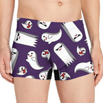 Cartoon Ghost Pattern Print Men's Boxer Briefs