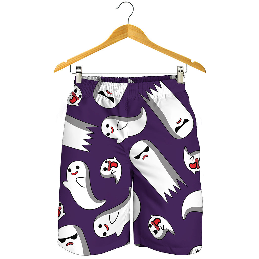 Cartoon Ghost Pattern Print Men's Shorts