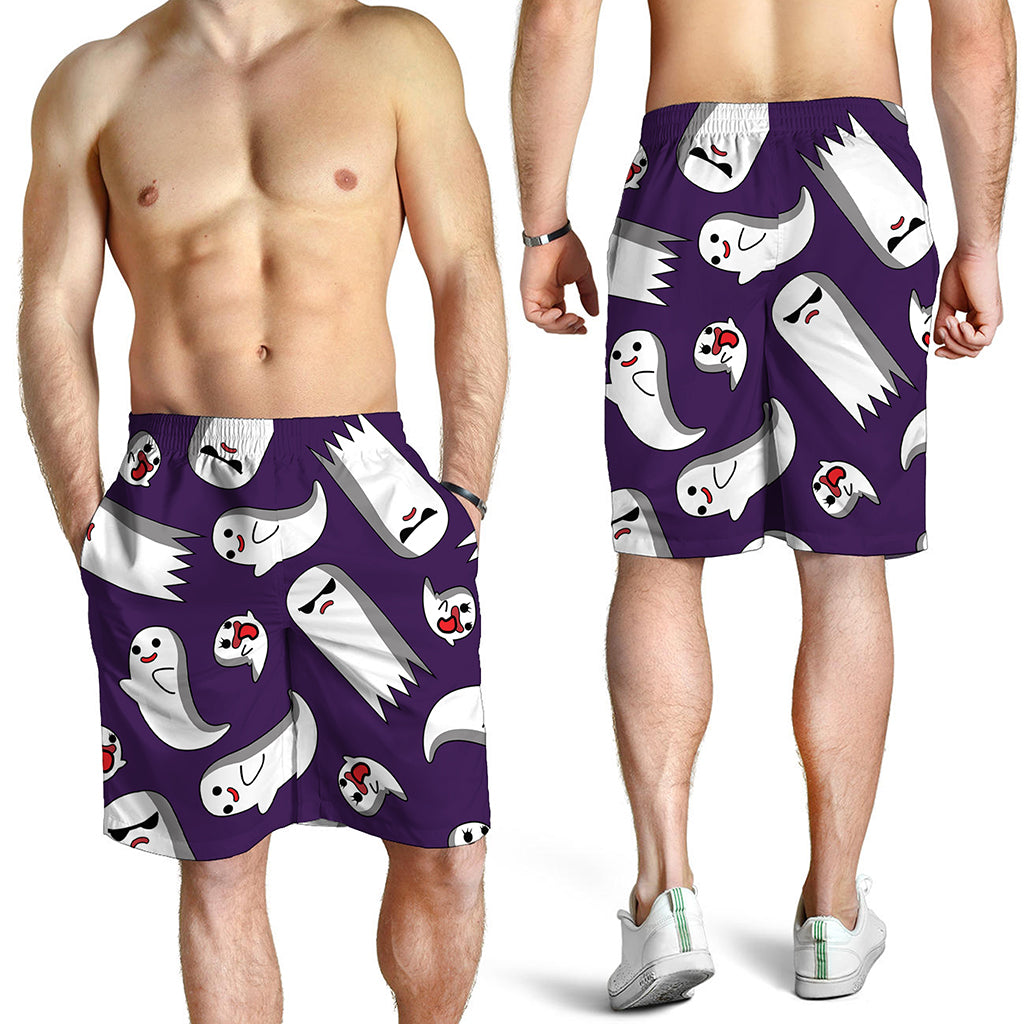 Cartoon Ghost Pattern Print Men's Shorts