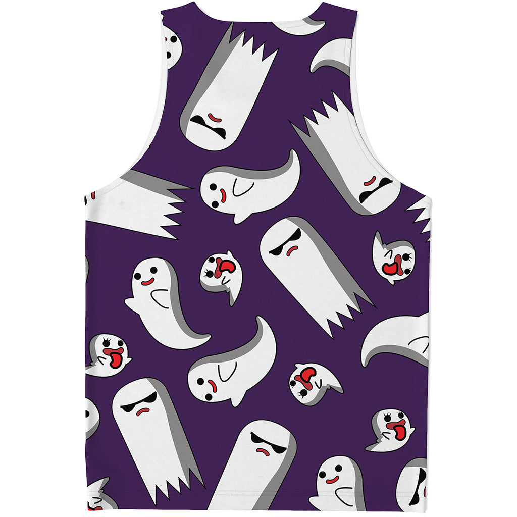 Cartoon Ghost Pattern Print Men's Tank Top