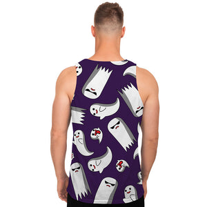 Cartoon Ghost Pattern Print Men's Tank Top