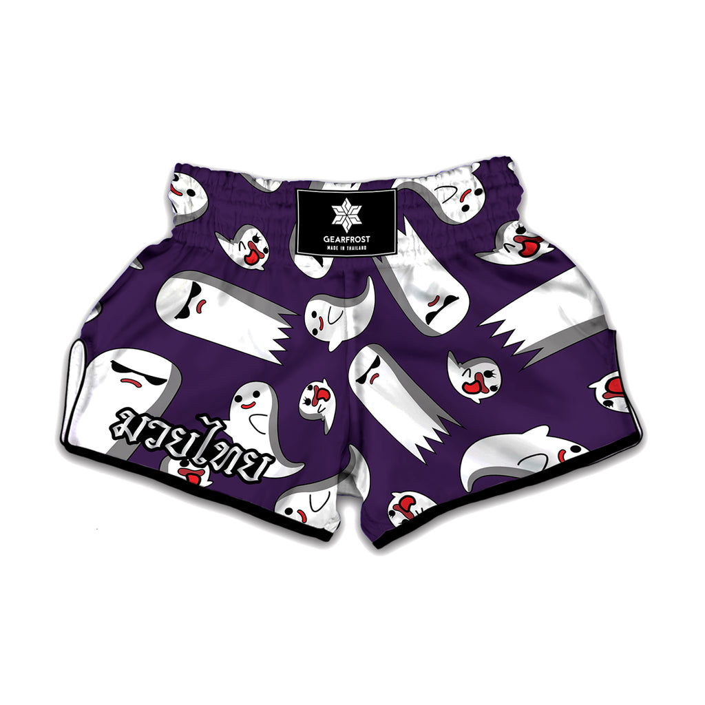 Cartoon Ghost Pattern Print Muay Thai Boxing Shorts