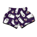 Cartoon Ghost Pattern Print Muay Thai Boxing Shorts
