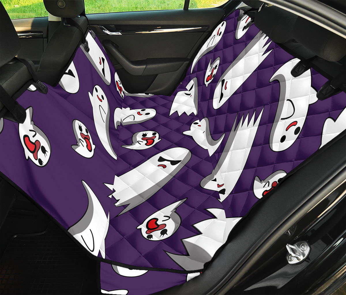 Cartoon Ghost Pattern Print Pet Car Back Seat Cover