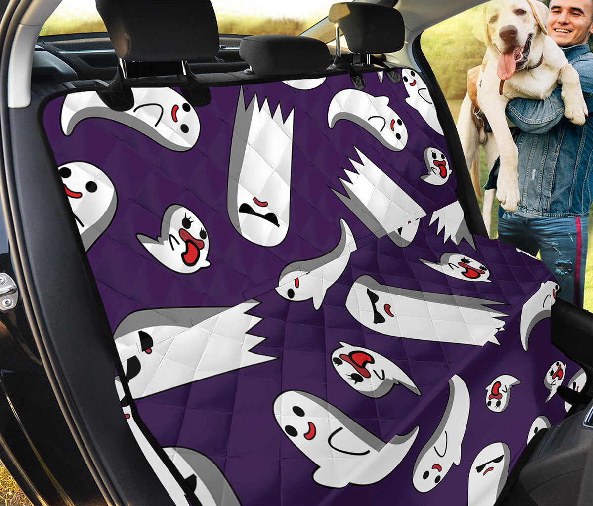 Cartoon Ghost Pattern Print Pet Car Back Seat Cover