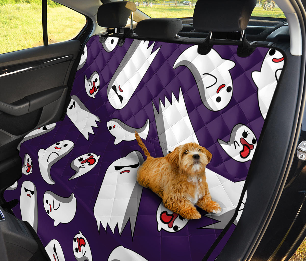 Cartoon Ghost Pattern Print Pet Car Back Seat Cover