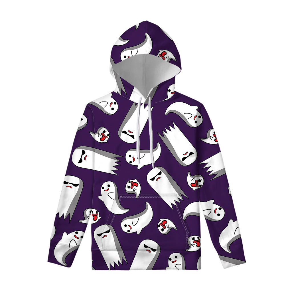 Cartoon Ghost Pattern Print Pullover Hoodie