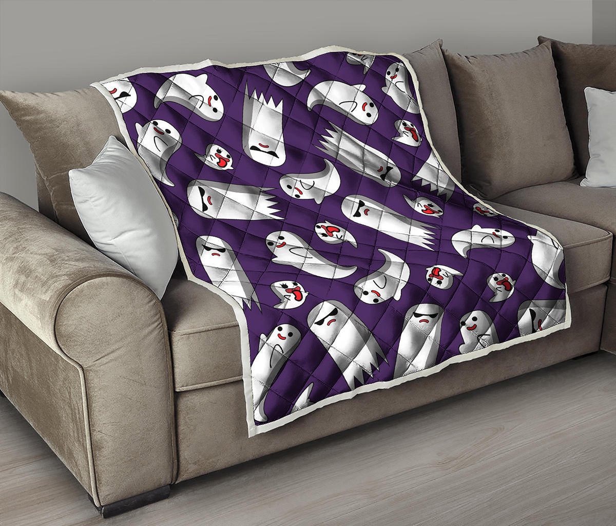 Cartoon Ghost Pattern Print Quilt