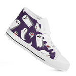 Cartoon Ghost Pattern Print White High Top Shoes