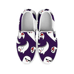 Cartoon Ghost Pattern Print White Slip On Shoes