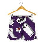 Cartoon Ghost Pattern Print Women's Shorts