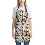 Cartoon Giraffe Pattern Print Apron