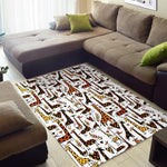 Cartoon Giraffe Pattern Print Area Rug GearFrost