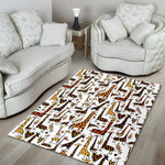 Cartoon Giraffe Pattern Print Area Rug GearFrost