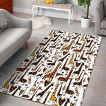 Cartoon Giraffe Pattern Print Area Rug GearFrost