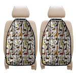 Cartoon Giraffe Pattern Print Car Seat Organizers
