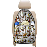 Cartoon Giraffe Pattern Print Car Seat Organizers