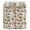 Cartoon Giraffe Pattern Print Duvet Cover Bedding Set