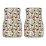 Cartoon Giraffe Pattern Print Front Car Floor Mats