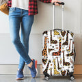 Cartoon Giraffe Pattern Print Luggage Cover