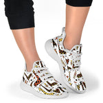 Cartoon Giraffe Pattern Print Mesh Knit Shoes GearFrost