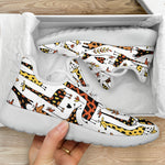 Cartoon Giraffe Pattern Print Mesh Knit Shoes GearFrost