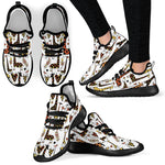 Cartoon Giraffe Pattern Print Mesh Knit Shoes GearFrost