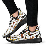 Cartoon Giraffe Pattern Print Mesh Knit Shoes GearFrost