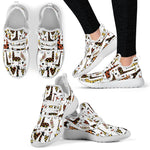 Cartoon Giraffe Pattern Print Mesh Knit Shoes GearFrost