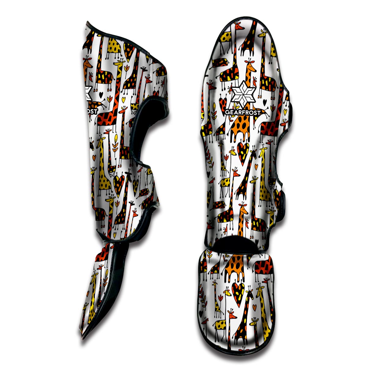 Cartoon Giraffe Pattern Print Muay Thai Shin Guard