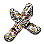 Cartoon Giraffe Pattern Print Muay Thai Shin Guard