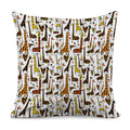 Cartoon Giraffe Pattern Print Pillow Cover